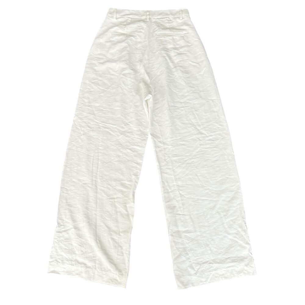 Nonchalant Label Fabi Pleated Front High Rise Wide Leg Pants White Size XL NEW - Picture 6 of 15